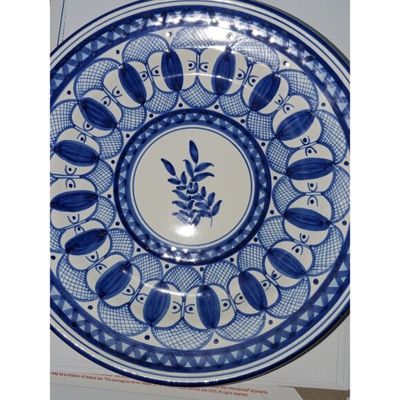 Hand-Painted Spanish Ceramic Wall Plate Ladies Faces Olive Motif Artespana Figrs - Picture 10 of 12